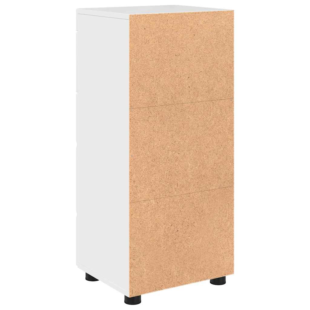 Badezimmer Schrank TULUM Hochglanz-Weiß 37 x 31,5 x 82 cm