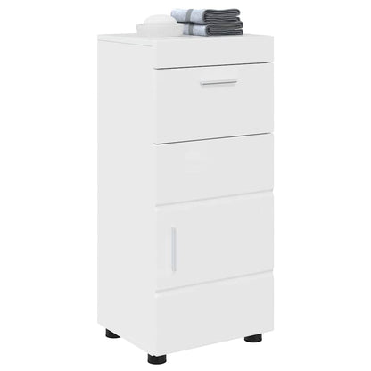 Badezimmer Schrank TULUM Hochglanz-Weiß 37 x 31,5 x 82 cm