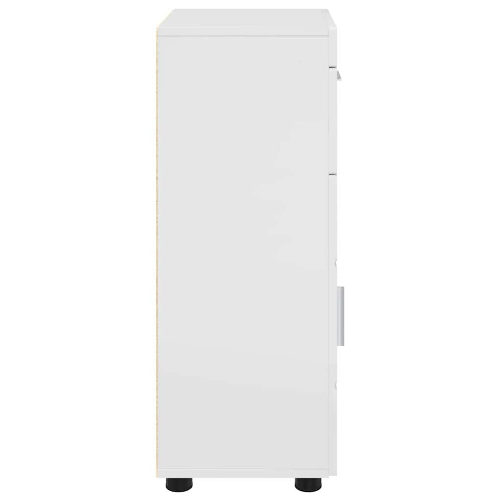 Badezimmer Schrank TULUM Hochglanz-Weiß 37 x 31,5 x 82 cm