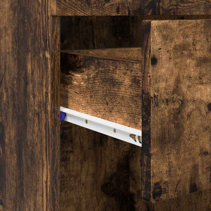 Badezimmer Schrank mit Tür TULUM Räuchereiche 37 x 31,5 x 82 cm