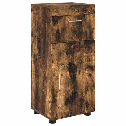 Badezimmer Schrank mit Tür TULUM Räuchereiche 37 x 31,5 x 82 cm