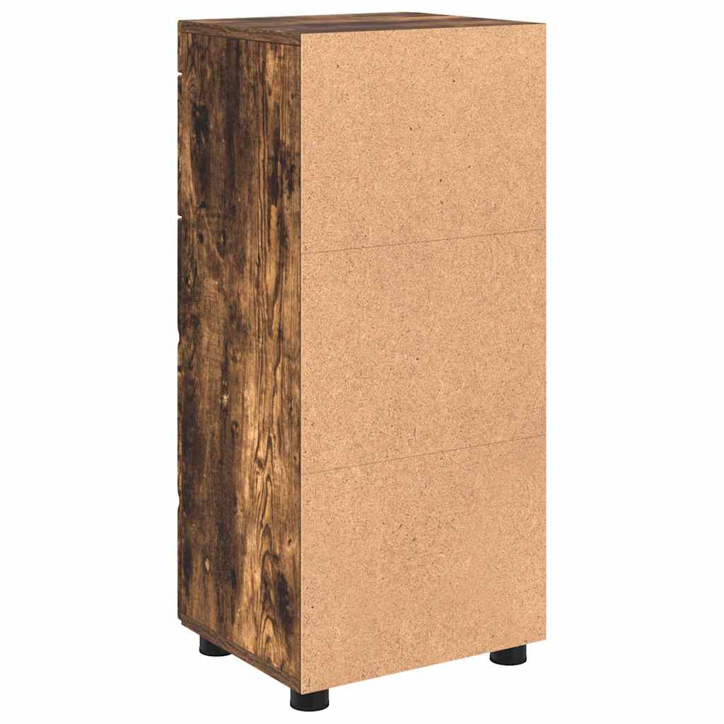 Badezimmer Schrank mit Tür TULUM Räuchereiche 37 x 31,5 x 82 cm