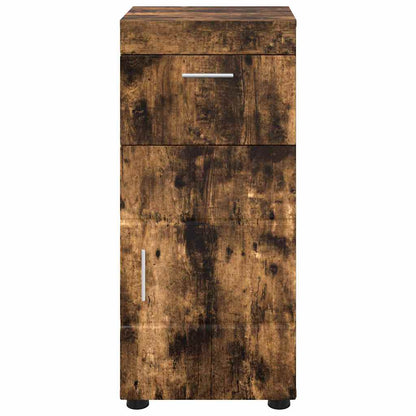 Badezimmer Schrank mit Tür TULUM Räuchereiche 37 x 31,5 x 82 cm