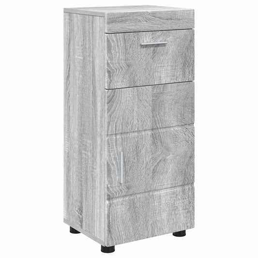 Badezimmer Schrank mit Tür TULUM Grau Sonoma 37 x 31,5 x 82 cm