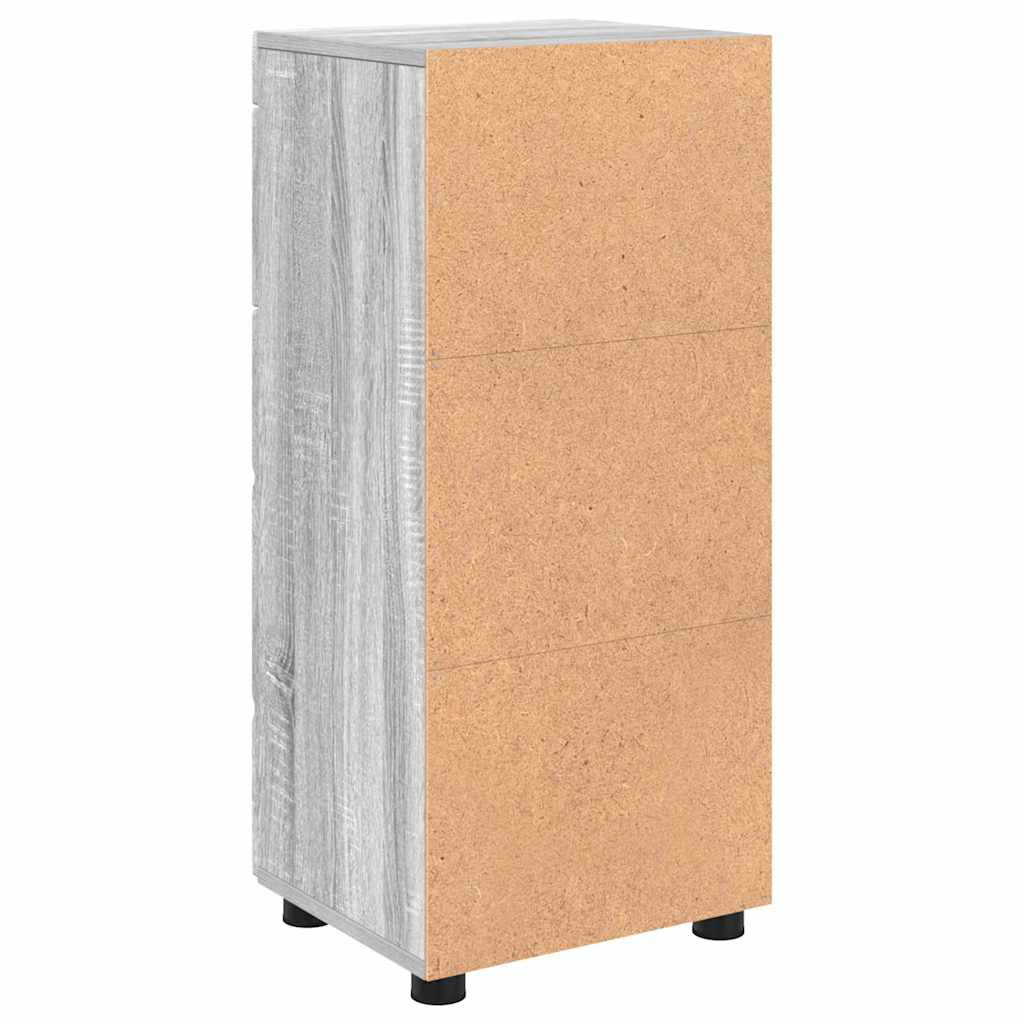 Badezimmer Schrank mit Tür TULUM Grau Sonoma 37 x 31,5 x 82 cm