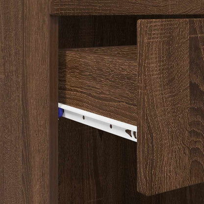 Badezimmer Schrank TULUM Braun Eichen-Optik 37 x 31,5 x 82 cm