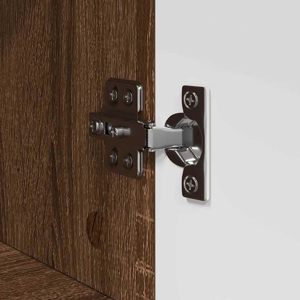 Badezimmer Schrank TULUM Braun Eichen-Optik 37 x 31,5 x 82 cm