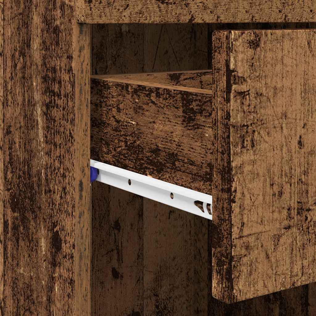 Badezimmer Schrank mit Speicher TULUM Altholz 37 x 31,5 x 82 cm