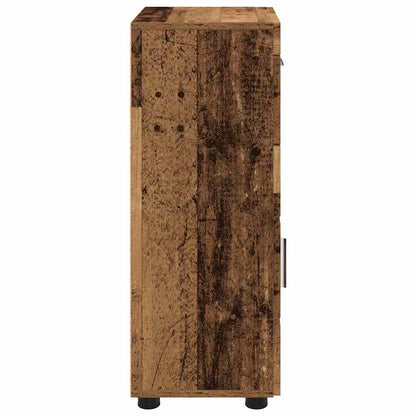 Badezimmer Schrank mit Speicher TULUM Altholz 37 x 31,5 x 82 cm