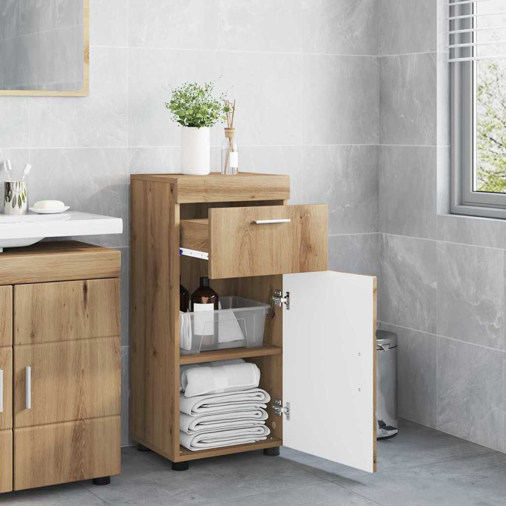 Badezimmer Schrank TULUM Artisan-Eiche 37 x 31,5 x 82 cm