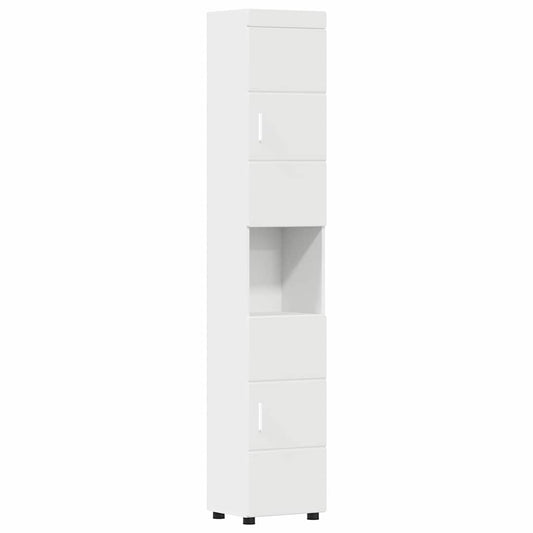 Badezimmer Schrank TULUM Weiß 37 x 31,5 x 203 cm Holzwerkstoff