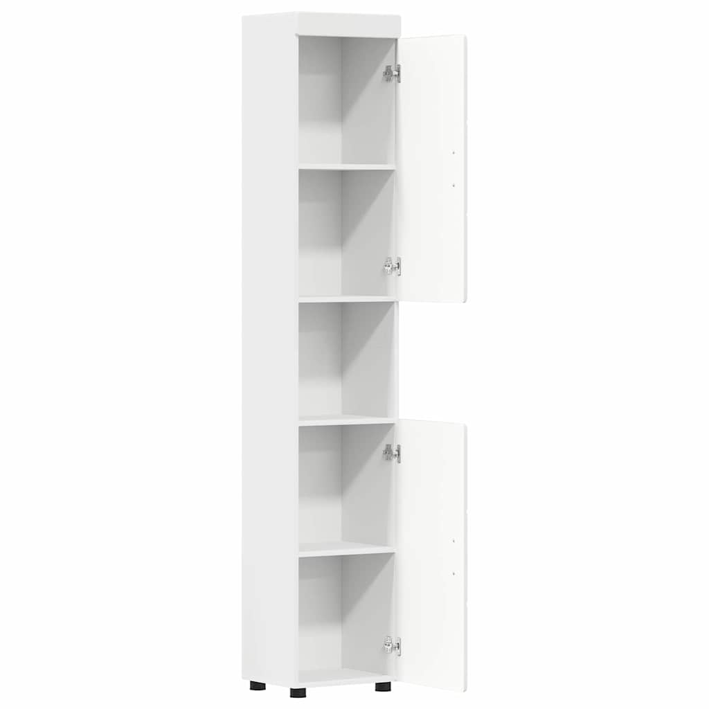 Badezimmer Schrank TULUM Weiß 37 x 31,5 x 203 cm Holzwerkstoff