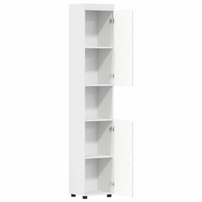 Badezimmer Schrank TULUM Weiß 37 x 31,5 x 203 cm Holzwerkstoff