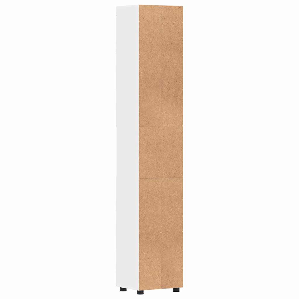 Badezimmer Schrank TULUM Weiß 37 x 31,5 x 203 cm Holzwerkstoff