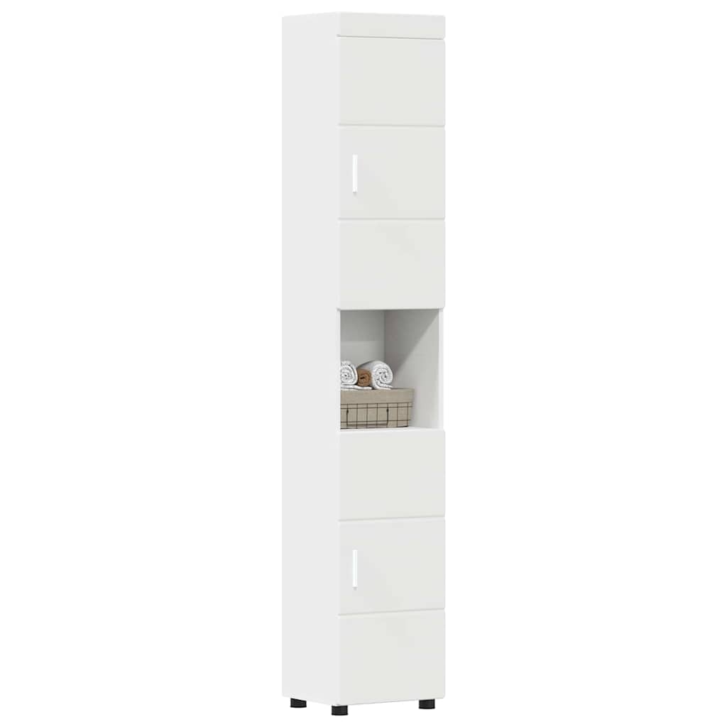 Badezimmer Schrank TULUM Weiß 37 x 31,5 x 203 cm Holzwerkstoff
