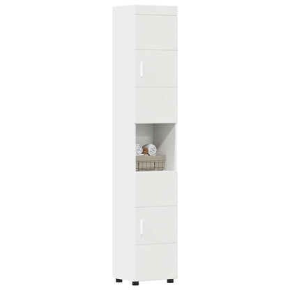 Badezimmer Schrank TULUM Weiß 37 x 31,5 x 203 cm Holzwerkstoff
