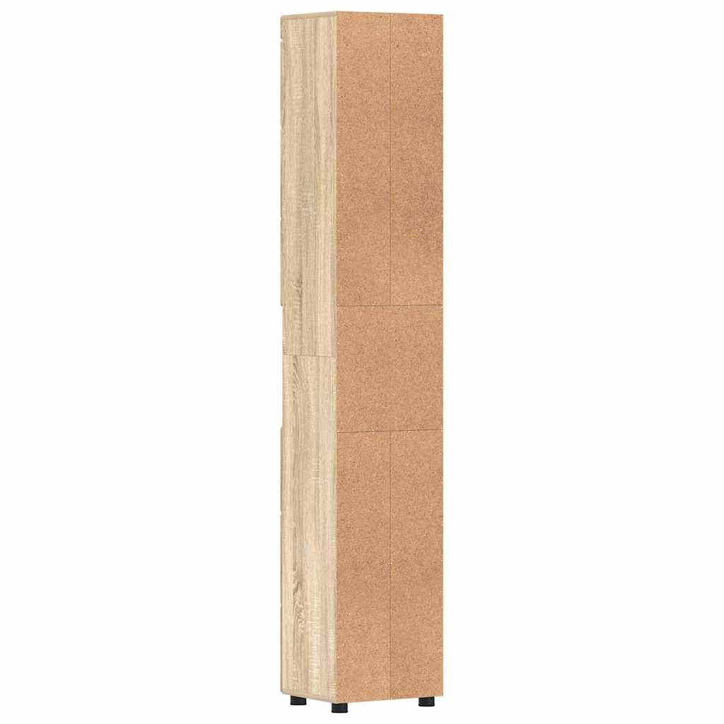 Badezimmer Schrank TULUM Sonoma-Eiche 37 x 31,5 x 203 cm