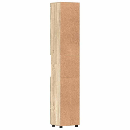 Badezimmer Schrank TULUM Sonoma-Eiche 37 x 31,5 x 203 cm