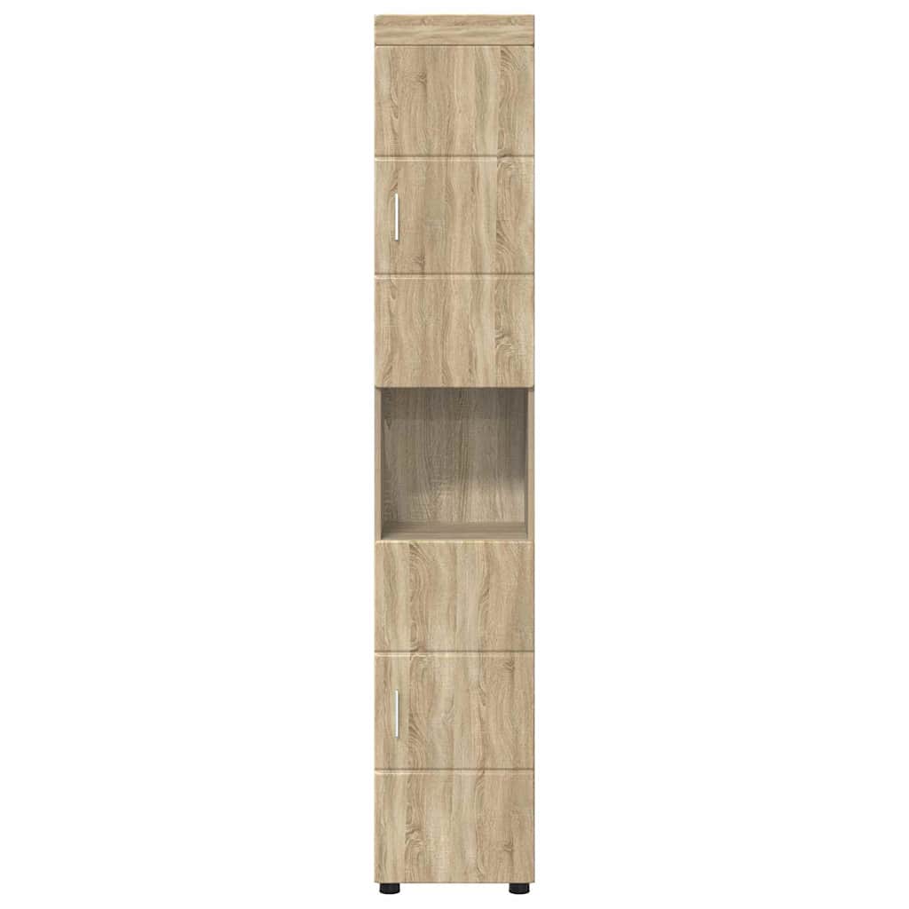 Badezimmer Schrank TULUM Sonoma-Eiche 37 x 31,5 x 203 cm