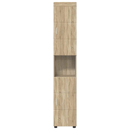 Badezimmer Schrank TULUM Sonoma-Eiche 37 x 31,5 x 203 cm