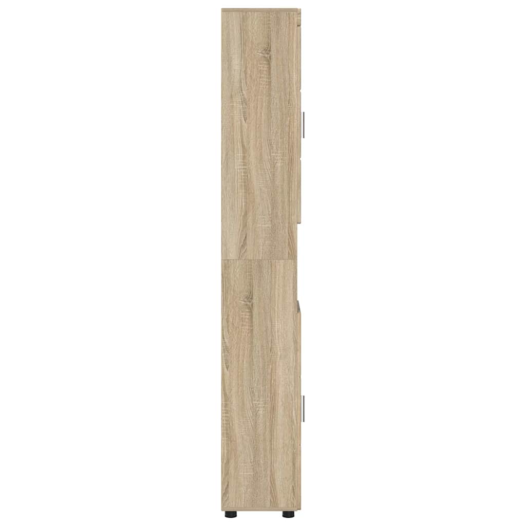 Badezimmer Schrank TULUM Sonoma-Eiche 37 x 31,5 x 203 cm
