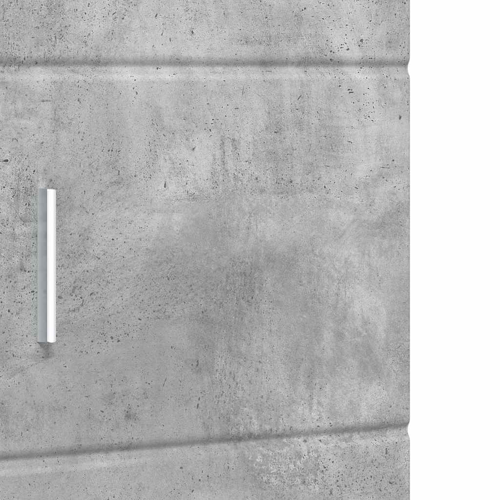 Badezimmer Schrank mit Tür TULUM Betongrau 37 x 31,5 x 203 cm