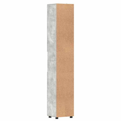 Badezimmer Schrank mit Tür TULUM Betongrau 37 x 31,5 x 203 cm