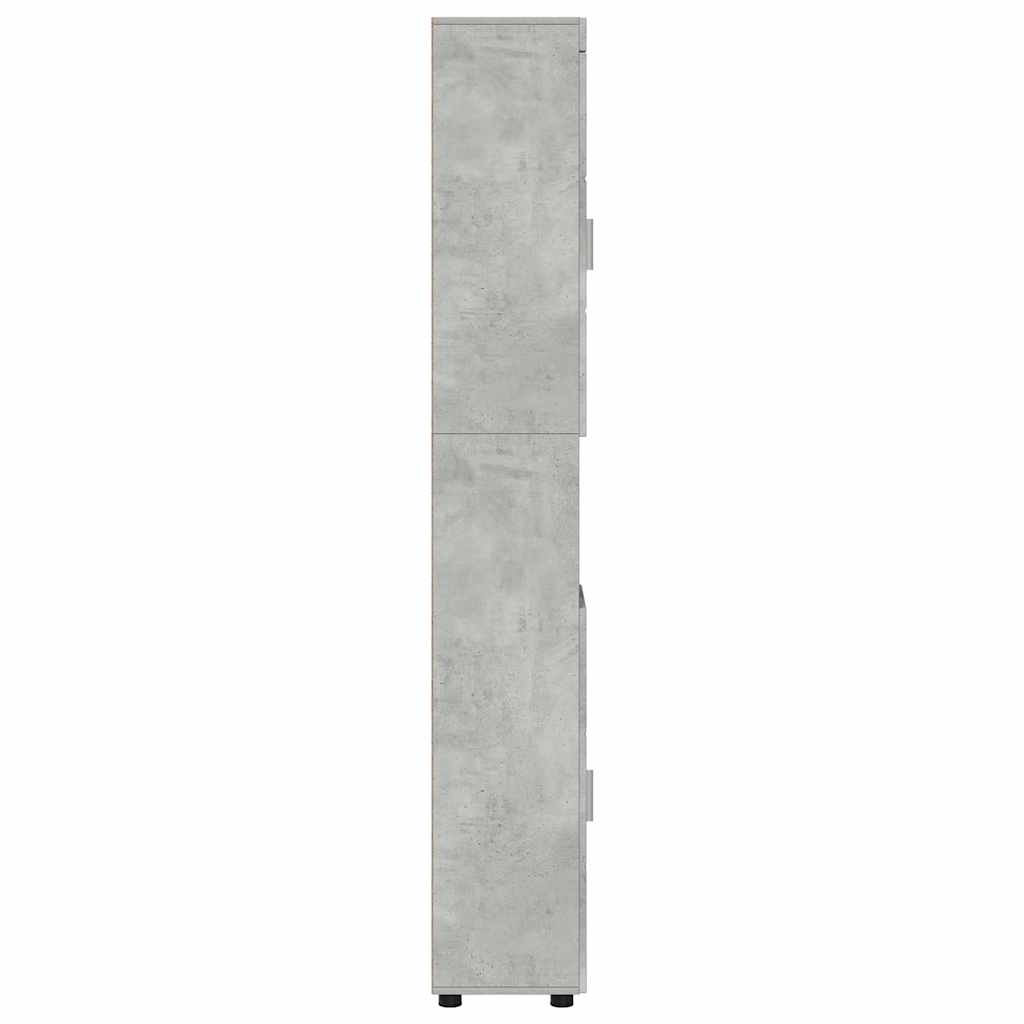 Badezimmer Schrank mit Tür TULUM Betongrau 37 x 31,5 x 203 cm