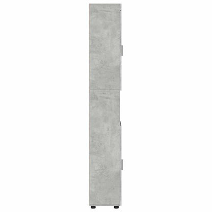 Badezimmer Schrank mit Tür TULUM Betongrau 37 x 31,5 x 203 cm