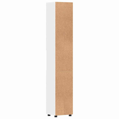 Badezimmer Schrank TULUM Hochglanz-Weiß 37 x 31,5 x 203 cm
