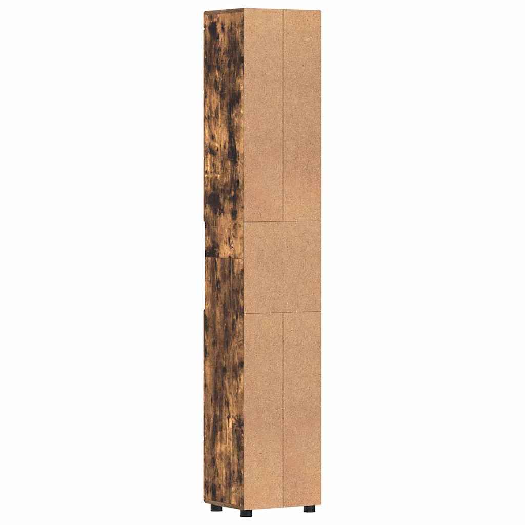 Badezimmer Schrank TULUM Räuchereiche 37 x 31,5 x 203 cm