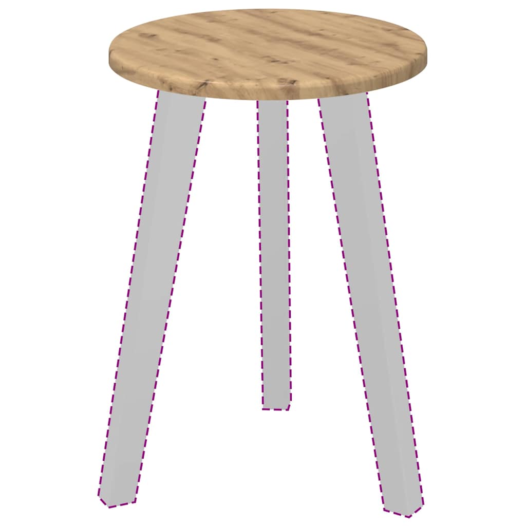 Tischplatte Artisan-Eiche 30 x 30 x 1,5 cm Holzwerkstoff