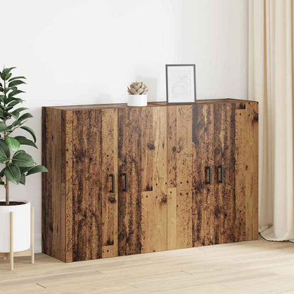 Wandmontierte Schränke 2 pcs Altholz 69.5 x 34 x 90 cm