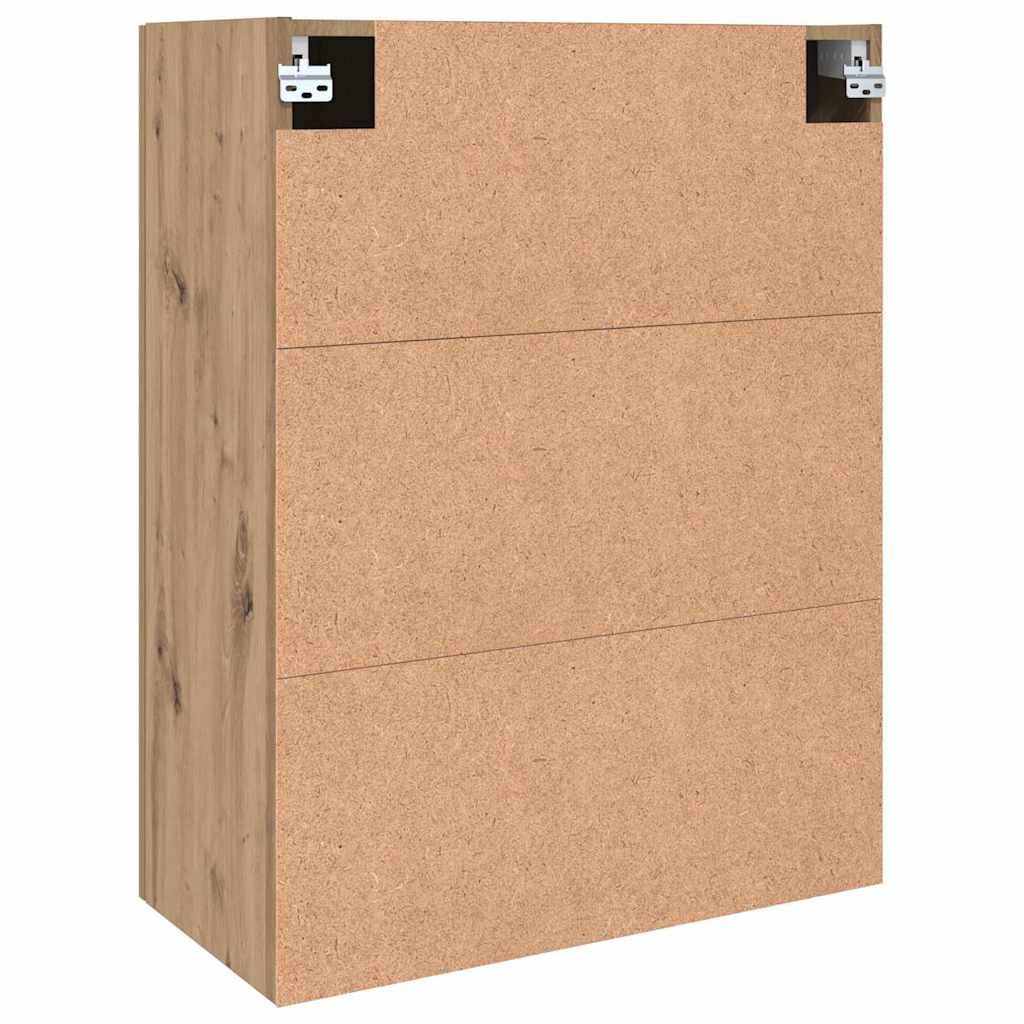 Wandmontierte Schränke 2 pcs Eiche handwerklich