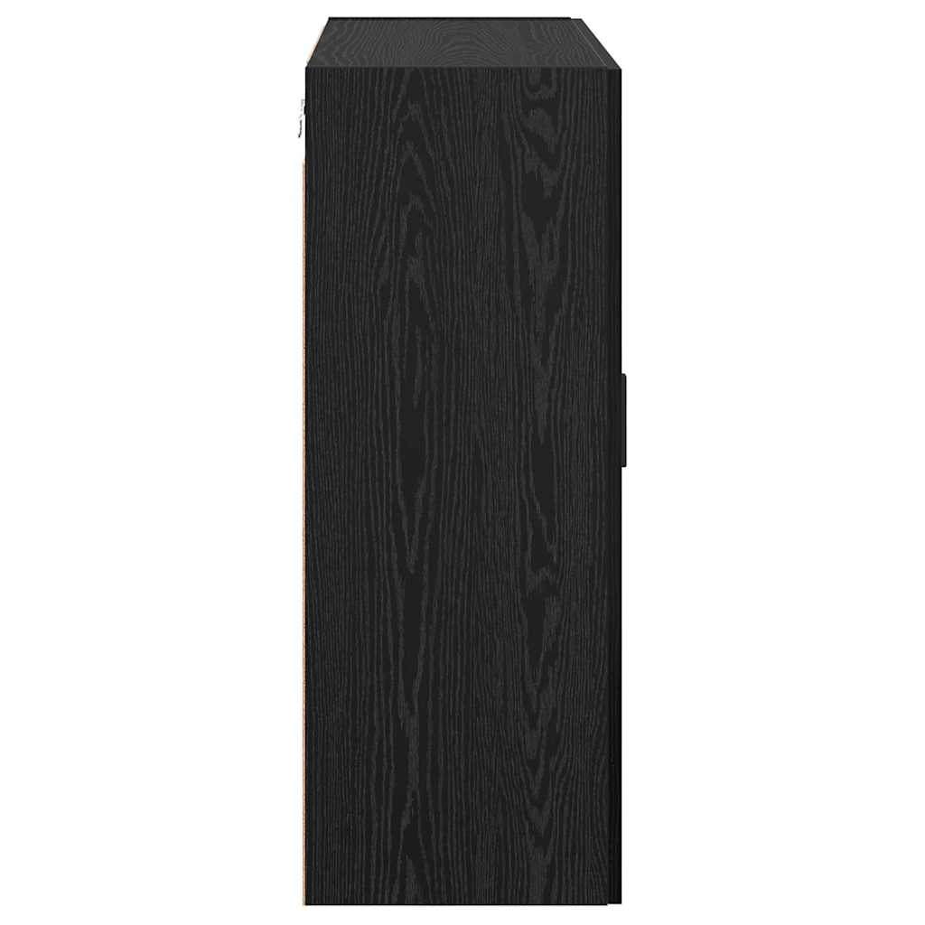 Wandmontierte Schränke 2 pcs Schwarze Eiche 69.5 x 34 x 90 cm