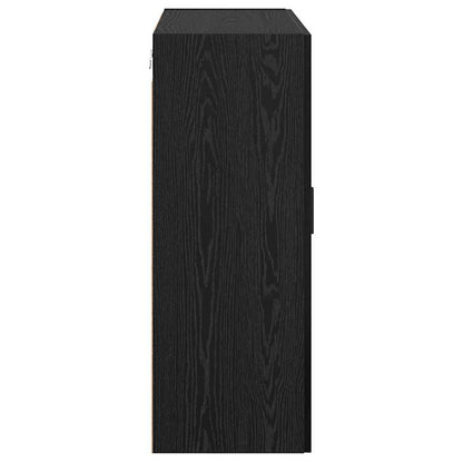 Wandmontierte Schränke 2 pcs Schwarze Eiche 69.5 x 34 x 90 cm