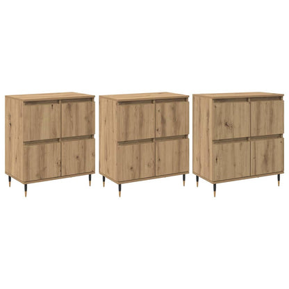 Sideboards 3 pcs Eiche handwerklich 180 x 35 x 70 cm