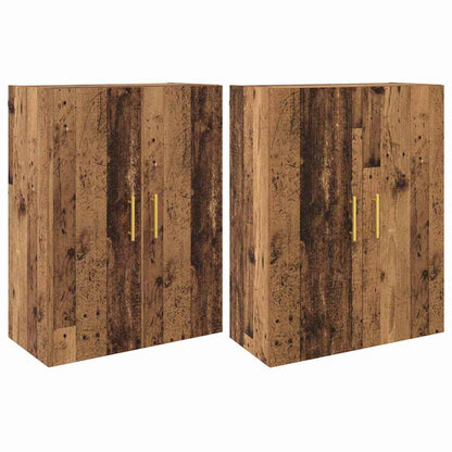 Wandmontierte Schränke 2 pcs Altholz 69.5 x 34 x 90 cm