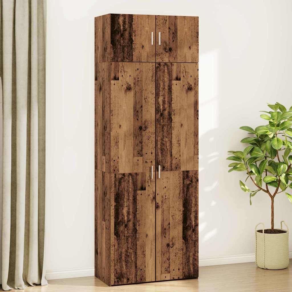 Badschrank Altholz 80 x 42,5 x 225 cm Holzwerkstoff