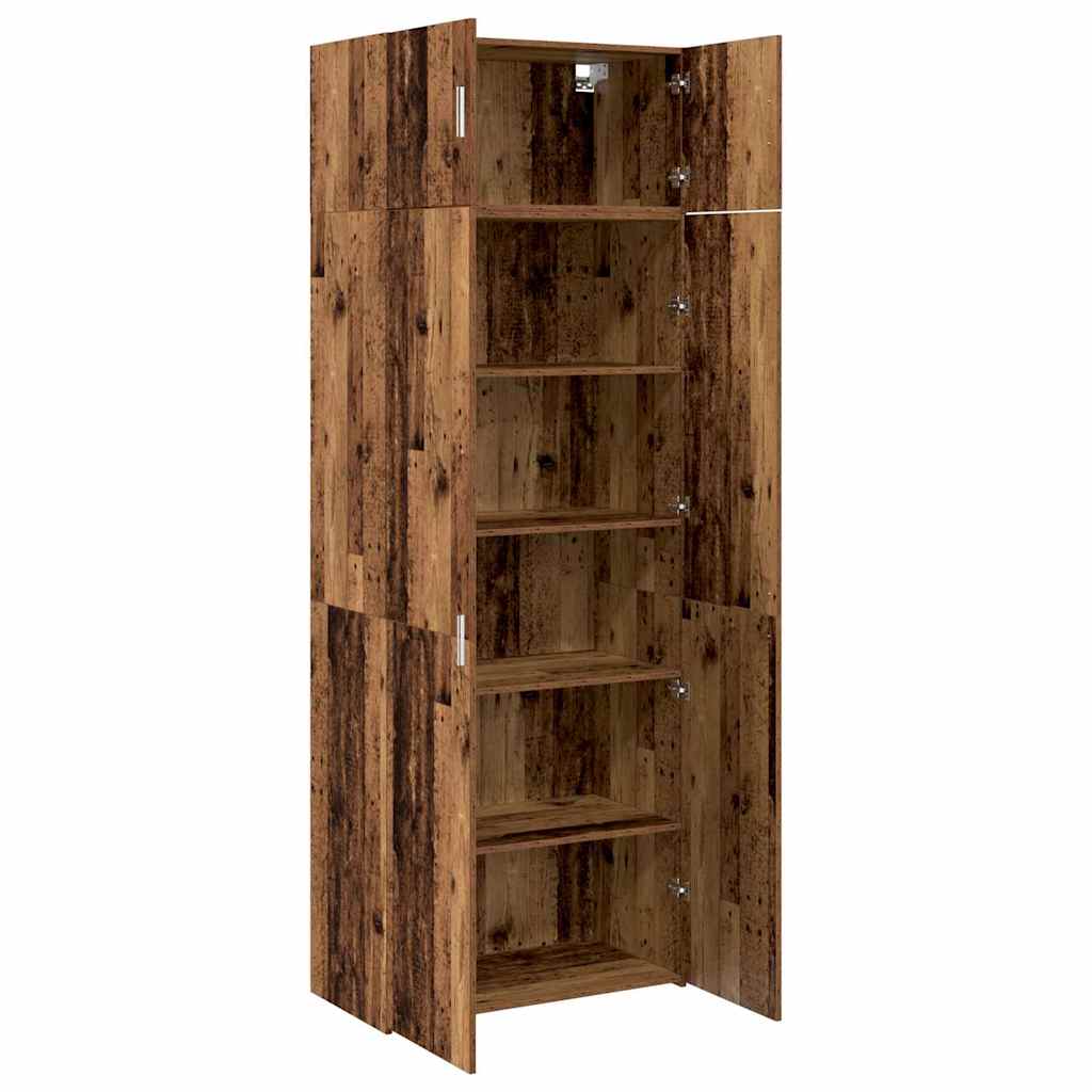 Badschrank Altholz 80 x 42,5 x 225 cm Holzwerkstoff