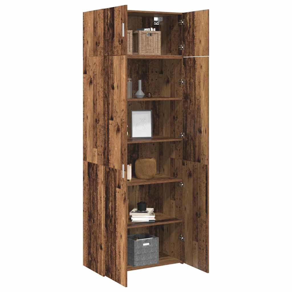 Badschrank Altholz 80 x 42,5 x 225 cm Holzwerkstoff