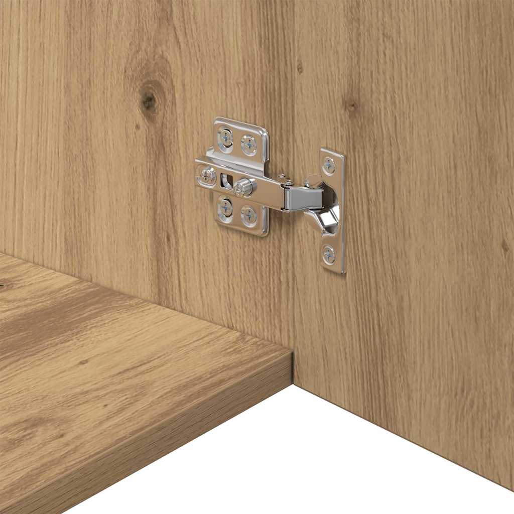 Badschrank Eiche handwerklich 80 x 42,5 x 225 cm Holzwerkstoff