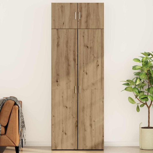 Badschrank Eiche handwerklich 80 x 42,5 x 225 cm Holzwerkstoff