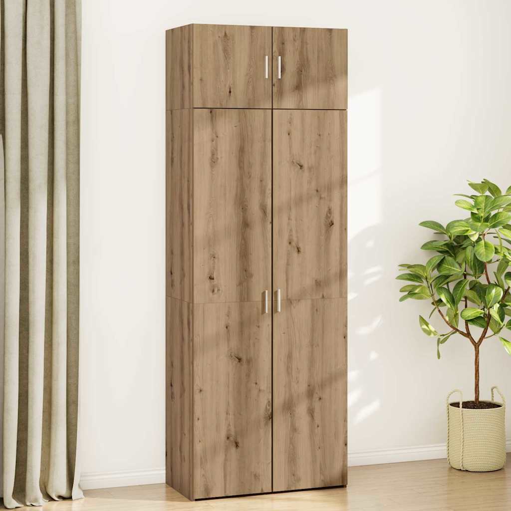 Badschrank Eiche handwerklich 80 x 42,5 x 225 cm Holzwerkstoff