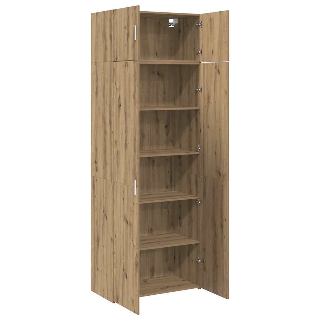 Badschrank Eiche handwerklich 80 x 42,5 x 225 cm Holzwerkstoff