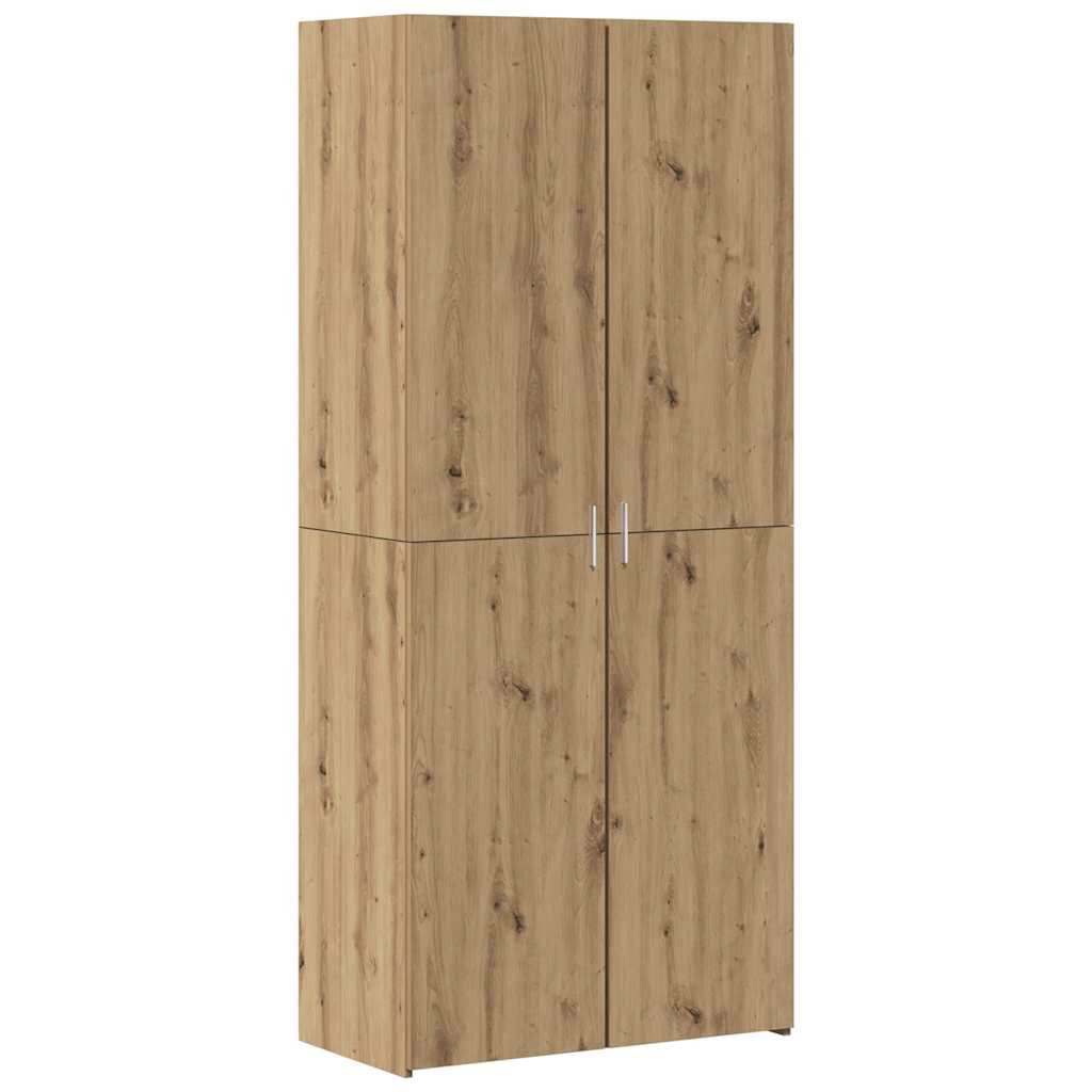 Badschrank Eiche handwerklich 80 x 42,5 x 225 cm Holzwerkstoff