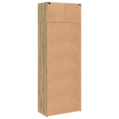 Badschrank Eiche handwerklich 80 x 42,5 x 225 cm Holzwerkstoff