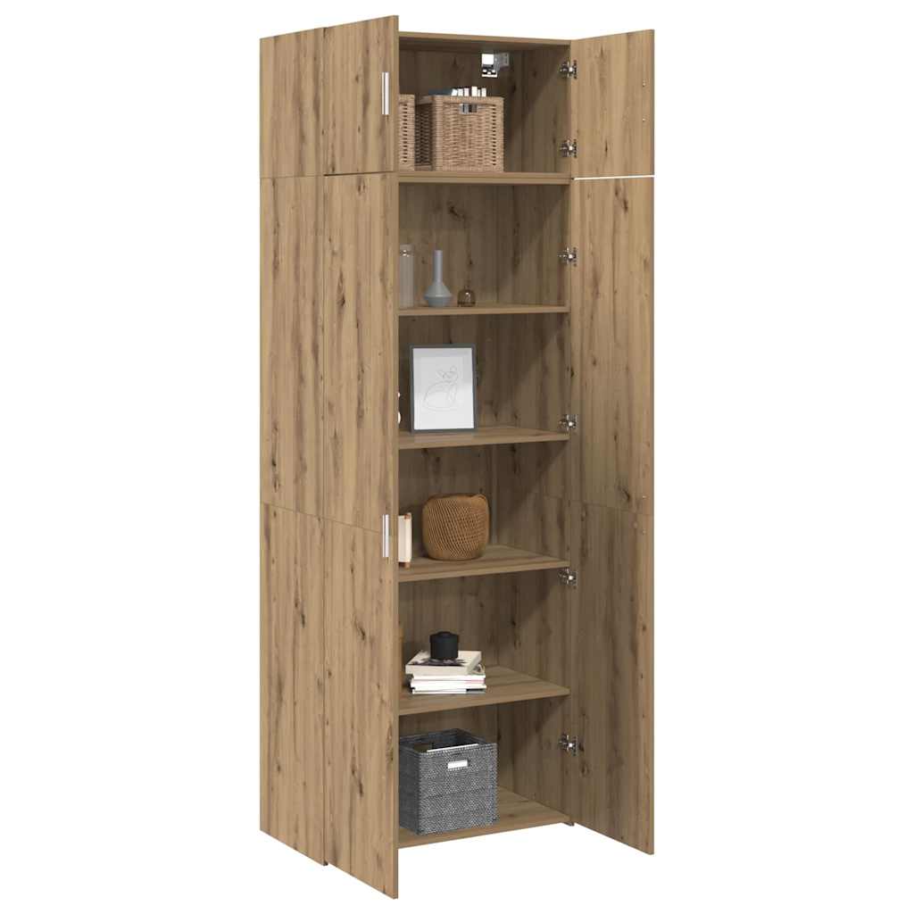 Badschrank Eiche handwerklich 80 x 42,5 x 225 cm Holzwerkstoff