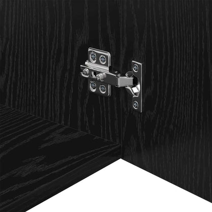 Badschrank Schwarze Eiche 80 x 41 x 225 cm Holzwerkstoff