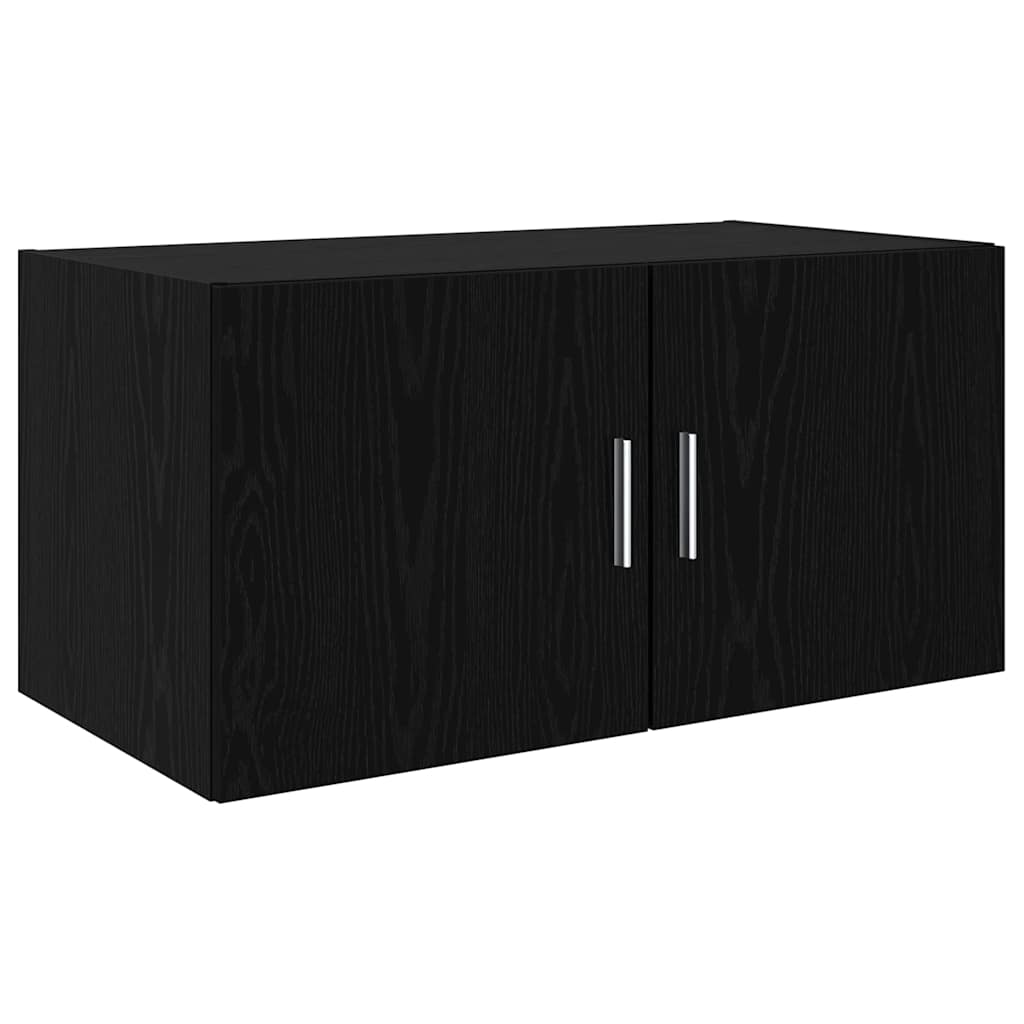 Badschrank Schwarze Eiche 80 x 41 x 225 cm Holzwerkstoff